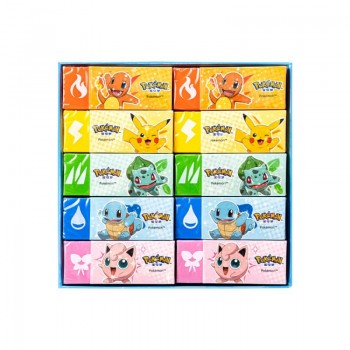 30pcs/set Pokemon anime Sliceable Rubber Erasers