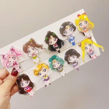 Sailor Moon anime acrylic Hair Clip Hairpins set