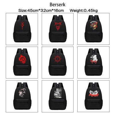 Berserk anime backpack bags