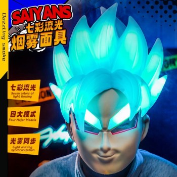 Dragon Ball Super Saiyan cosplay glowing mask