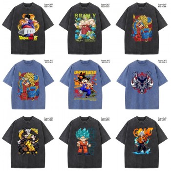 Dragon Ball anime short sleeve wash water worn-out cotton t-shirt