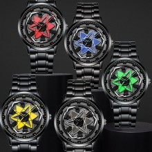 Naruto Sharingan anime Stainless Steel Sports Quartz Movement Waterproof Watch