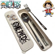 One Piece Nika Luffy Portable Tableware Spoon Fork Chopstick Set