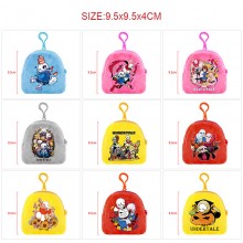 Undertale plush coin purse wallet keychain headpho...