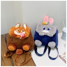 Zootopia Nick and Judy anime plush backpack bags