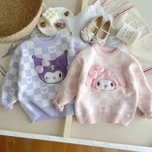 Sanrio Melody Kuromi Round-neck Knitting Sweatshir...