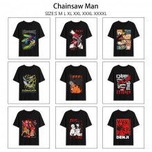 Chainsaw Man anime summer short sleeve cotton t-sh...
