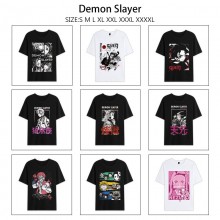 Demon Slayer anime summer short sleeve cotton t-shirts