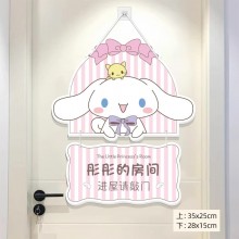 Sanrio Cinnamoroll Kuromi Princess Room Door Signage Hanger