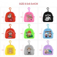 Labubu plush coin purse keychain headphone bag