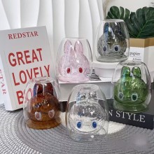 Labubu anime Glasses Double Wall Glass Cup