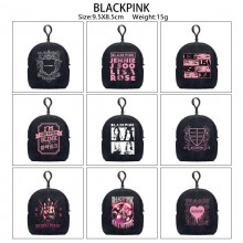 BLACK PINK plush coin purse keychain headphone bag