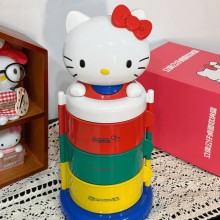 Hello Kitty Three-layer Rotatable Storage Box