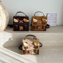 Sanrio Hello kitty Vintage Plaid Pattern Satchel C...