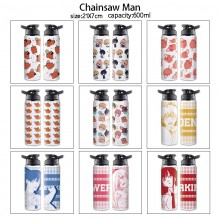Chainsaw Man anime sports aluminum alloy bottle ke...