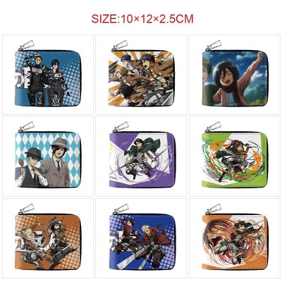Attack on Titan anime zipper long wallet purse