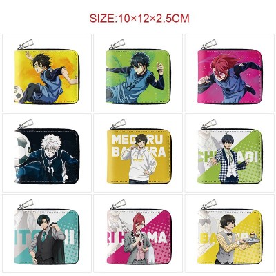 Blue Lock anime zipper long wallet purse