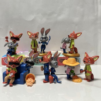 6 pairs/set Zootopia anime figures(OPP bag)