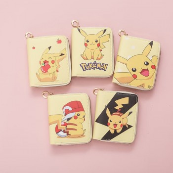 Pokemon Pikachu anime zipper short wallet coin purse