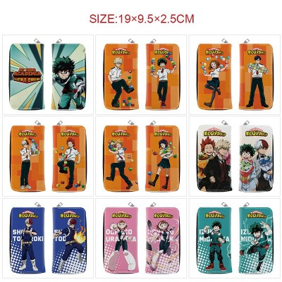 My Hero Academia anime long zipper wallet purse
