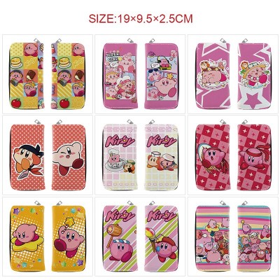 Kirby anime long zipper wallet purse