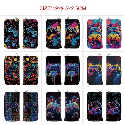 Game controller long zipper wallet purse