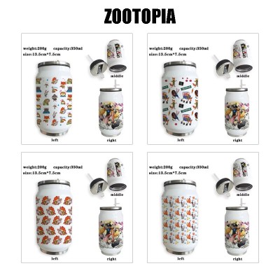 Zootopia Stainless Steel Thermos Straw Cups