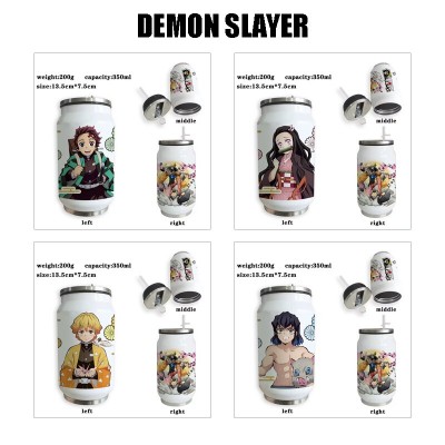 Demon Slayer Stainless Steel Thermos Straw Cups