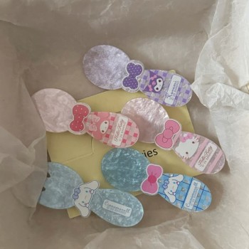 Sanrio Melody kitty Cinnamoroll Kuromi acrylic Hair Clip Hairpins