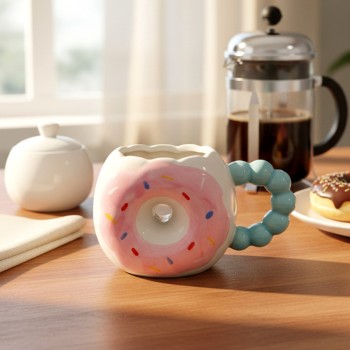 Creative Cute Donuts ceramic mug cup