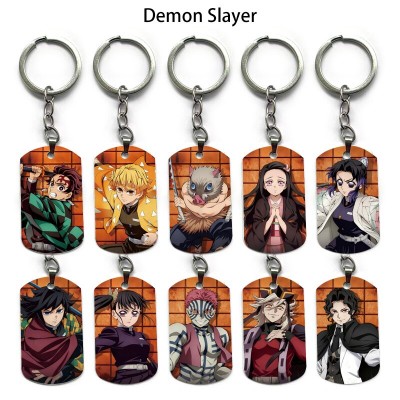 Demon Slayer alloy two-sided pendant key chain keychains