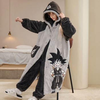Naruto Dragon Ball anime Winter Pajamas Thick Homeclothes set