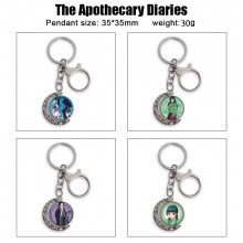 The Apothecary Diaries Two-sided Rotatable Round Crystal Key Chain Ring