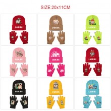 Labubu Knitted Hat and Gloves Set