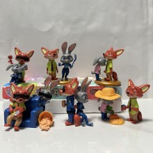 6 pairs/set Zootopia anime figures(OPP bag)