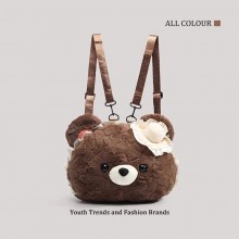 Cute Bear anime plush backpack bag