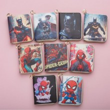 Super Hero Iron Spider-man Super Man Batman zipper short wallet coin purse