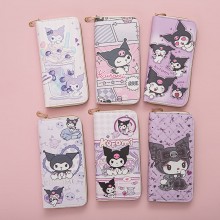 Sanrio Cinnamoroll Kuromi anime zipper long wallet coin purse