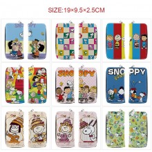 Snoopy anime long zipper wallet purse