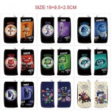 Inside Out anime long zipper wallet purse