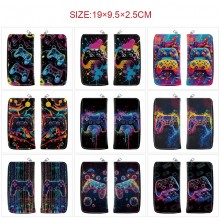 Game controller long zipper wallet purse