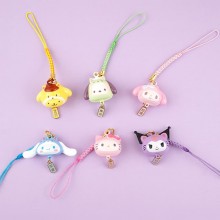Sanrio Melody kitty Cinnamoroll Kuromi Gashapon phone straps