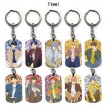 Free! alloy two-sided pendant key chain keychains