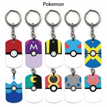 Pokemon alloy two-sided pendant key chain keychains