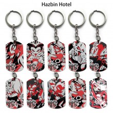 Hazbin Hotel alloy two-sided pendant key chain key...