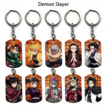 Demon Slayer alloy two-sided pendant key chain keychains