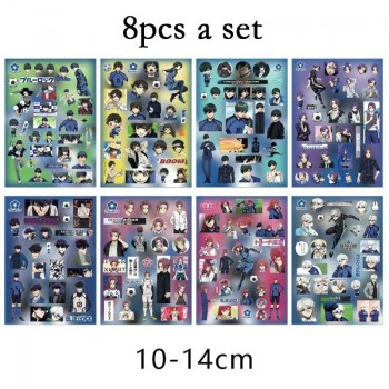 8Sheets Blue Lock anime Poster Stickers set