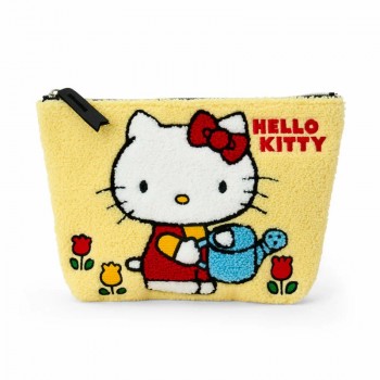 Hello Kitty Embroidered Plush Cosmetic Storage Bag