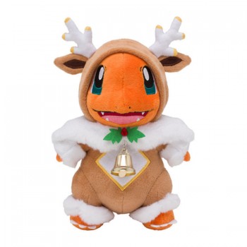 25CM Merry Christmas Sawsbuck Poncho Pokemon Charmander plush doll