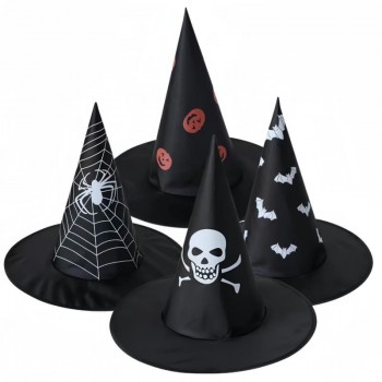 Halloween Wizard Witch Hat Bat Party Props